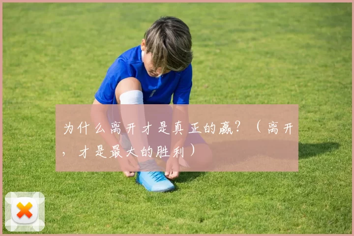 为什么离开才是真正的赢？（离开，才是最大的胜利）